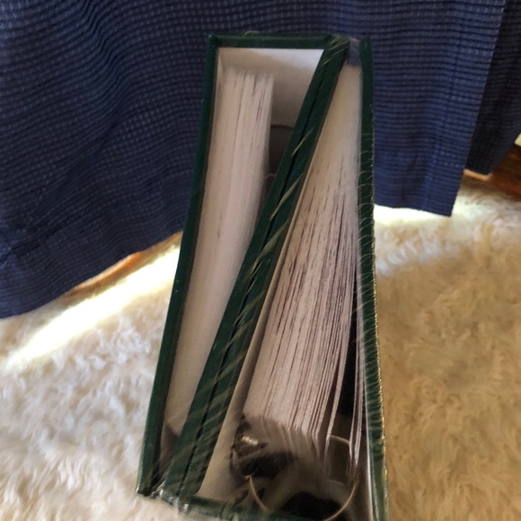 Thompson Dark Green Bonded Leather Photo Album Set of 2 Books - Picture 3 of 5